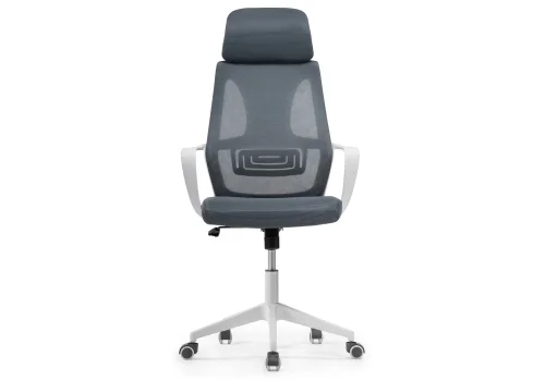 Компьютерное кресло Golem dark gray / white 15332 Woodville, серый/сетка ткань, ножки/металл/белый, размеры - *550***680*630 фото 3